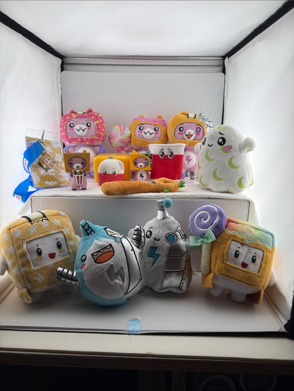 Lot of Lanky Box stuffed toys